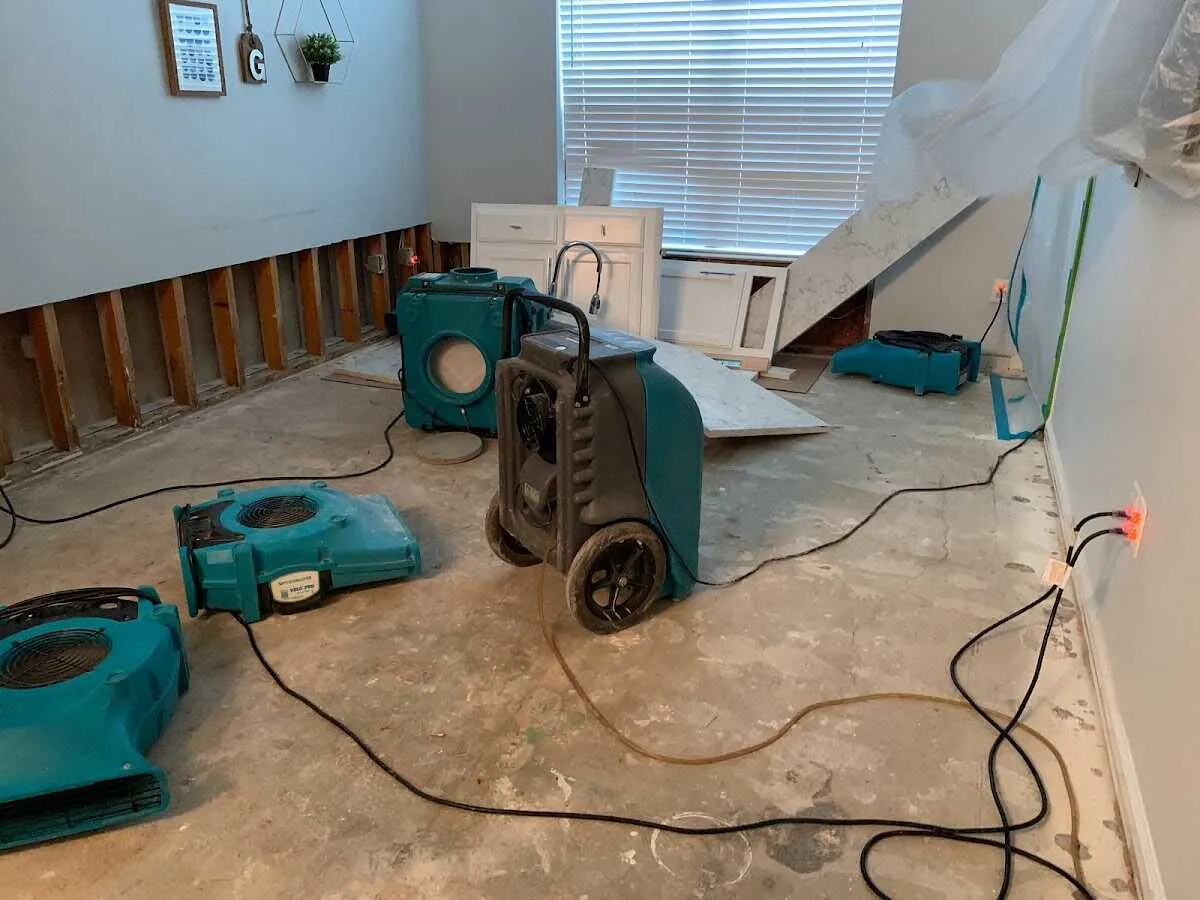Dehumidifier in flood-cut room for Water Extraction & Removal in Villa Rica